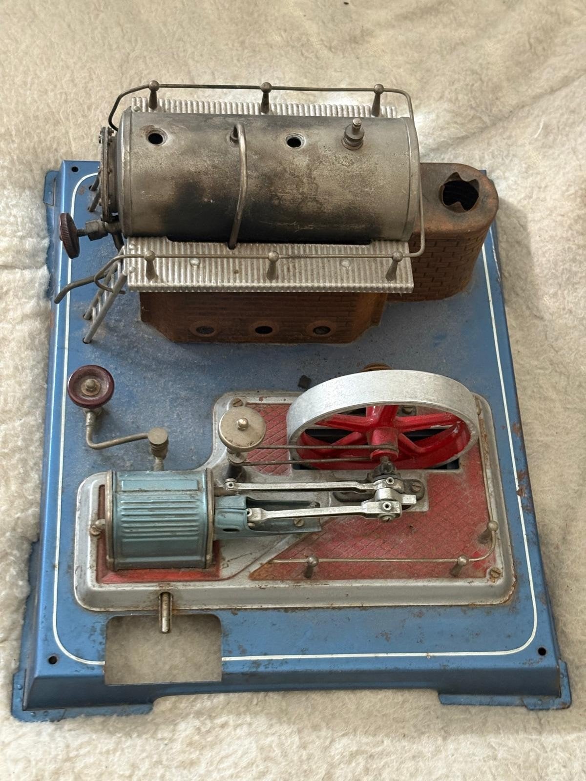 Antieke stoommachine model - Vintage speelgoed, Verzamelen, Ophalen, Gebruikt