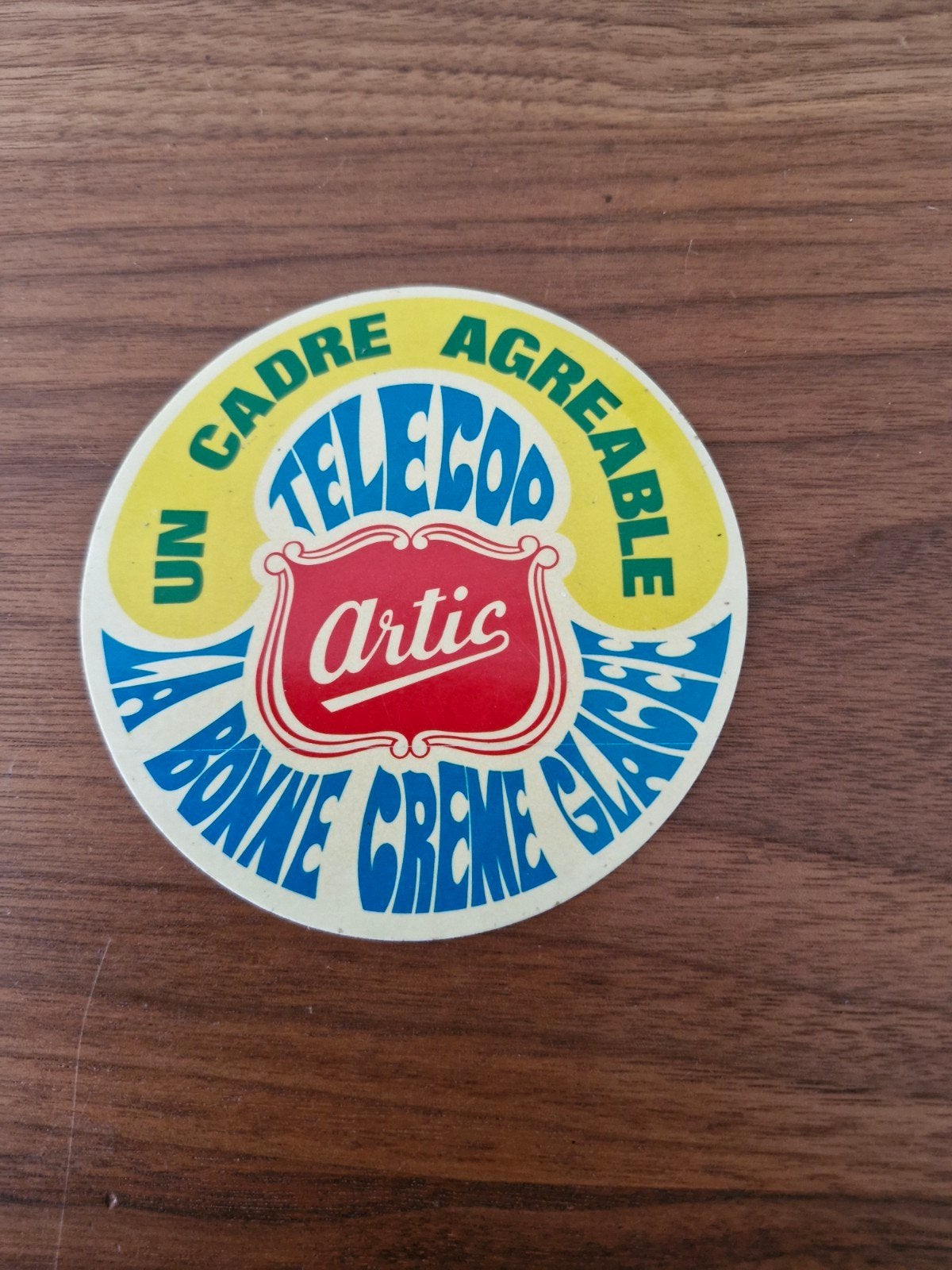 9243 Vintage Telecoop Artic Sticker - 'Un Cadre Agréable', Ophalen of Verzenden, Gebruikt, Merk