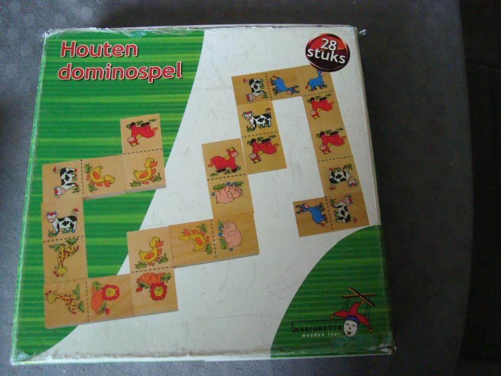 Houten domino spel, Ophalen of Verzenden, Zo goed als nieuw