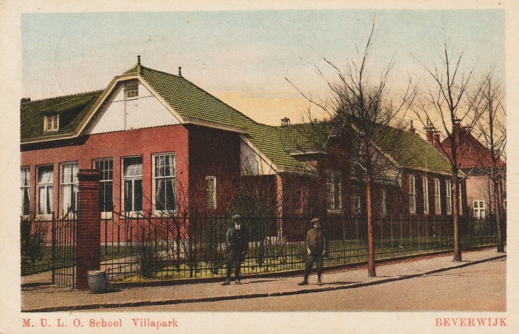 Beverwijk - M.U.L.O. School, Verzenden, 1920 tot 1940, Gelopen, Noord-Holland
