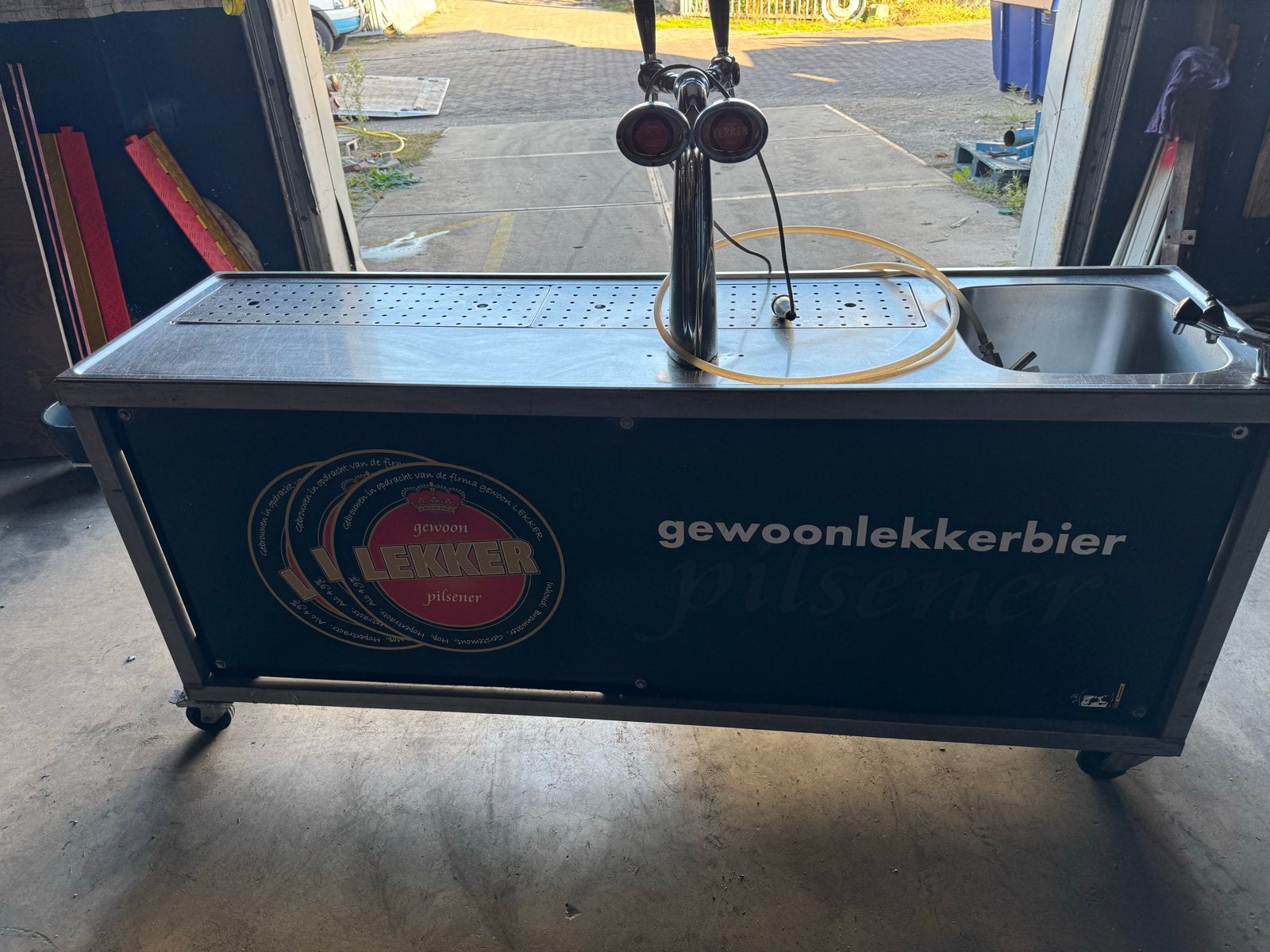 Mobiele biertap met spoelbak en gamkokoeling, Ophalen, Gebruikt, Overige typen