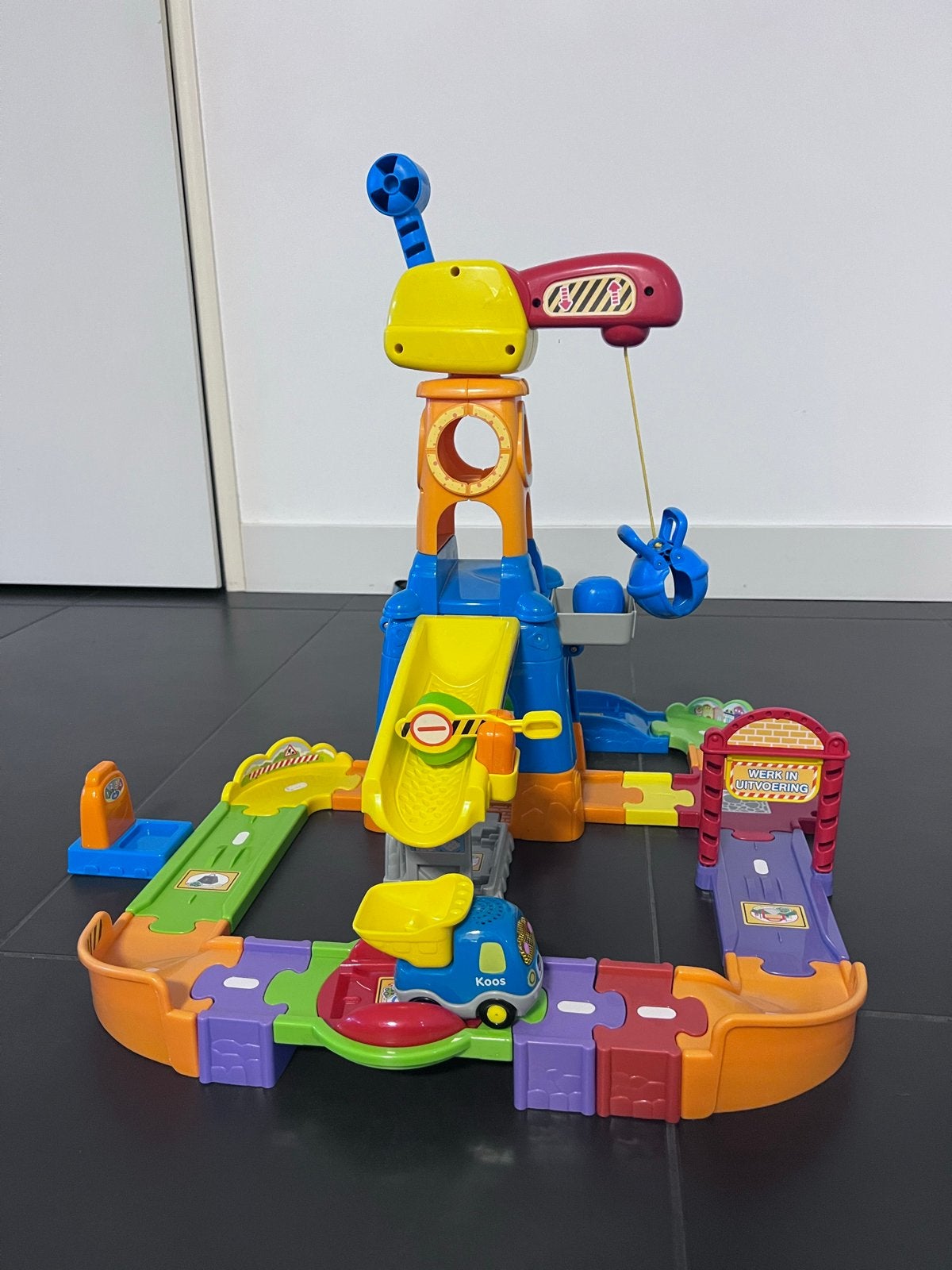 VTech Toet Toet Auto's Garage met Kraan en Auto Koos, Ophalen of Verzenden, Gebruikt, Jongen of Meisje