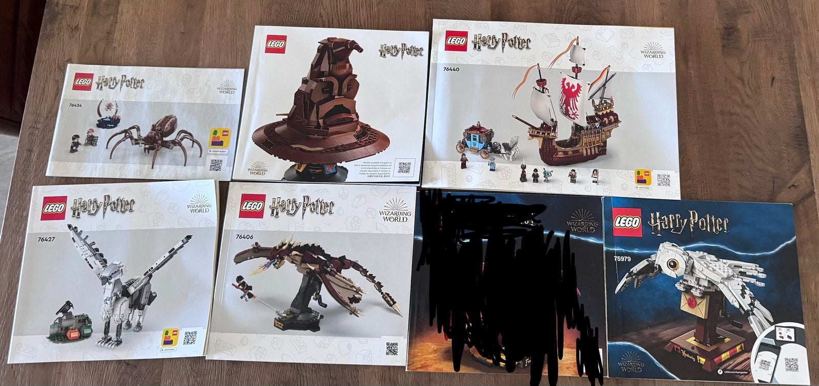 6 Sets van Lego Harry Potter: Toernooi, Sorteerhoed, Hedwig, Ophalen, Lego, Harry Potter, Zo goed als nieuw