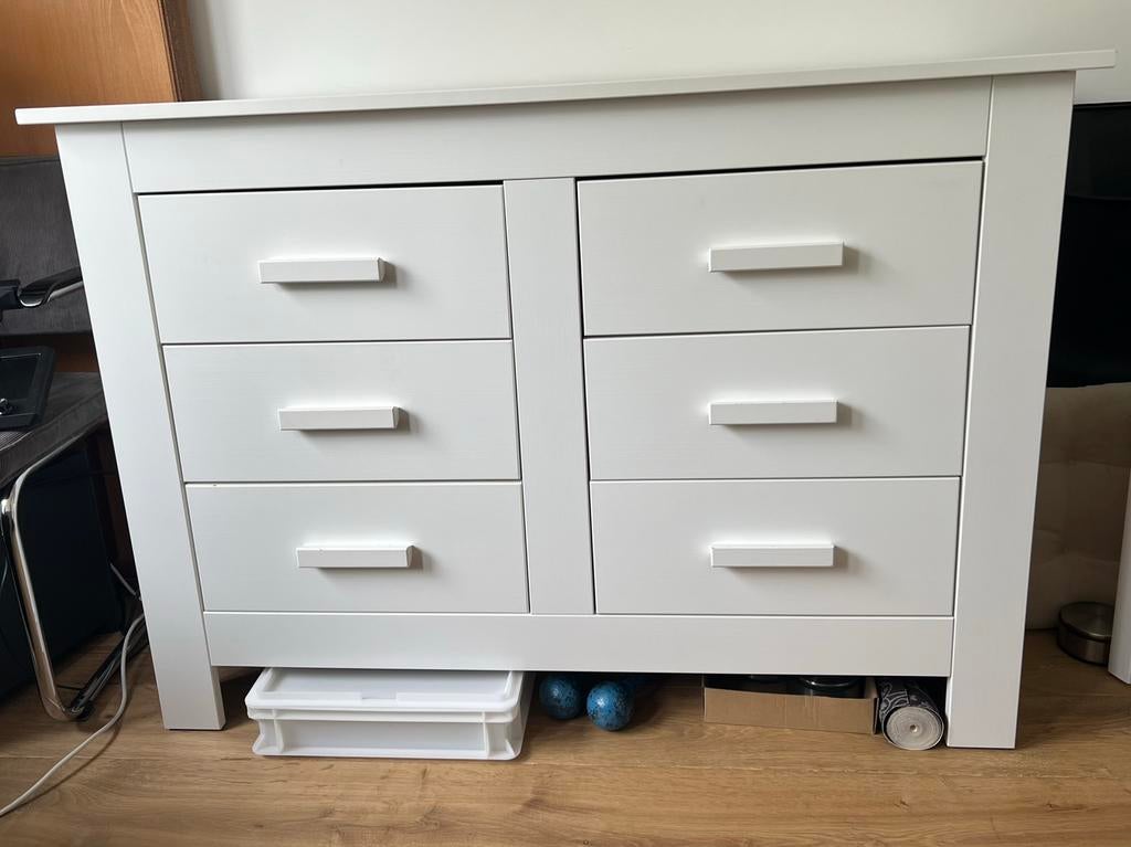commode wit, bopita bologna, 6 lades, softclose, Ophalen, Gebruikt, 50 tot 70 cm, 100 cm of meer
