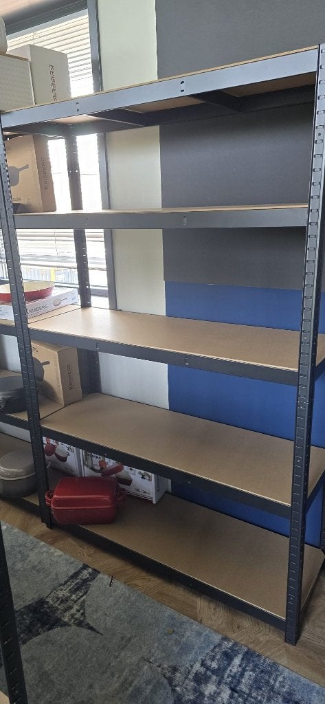 Zware Metalen Stellingkast / Magazijnrek – 5 Planken – Zwart, Ophalen, Van der Kunstraat 5, Zo goed als nieuw, HaMa