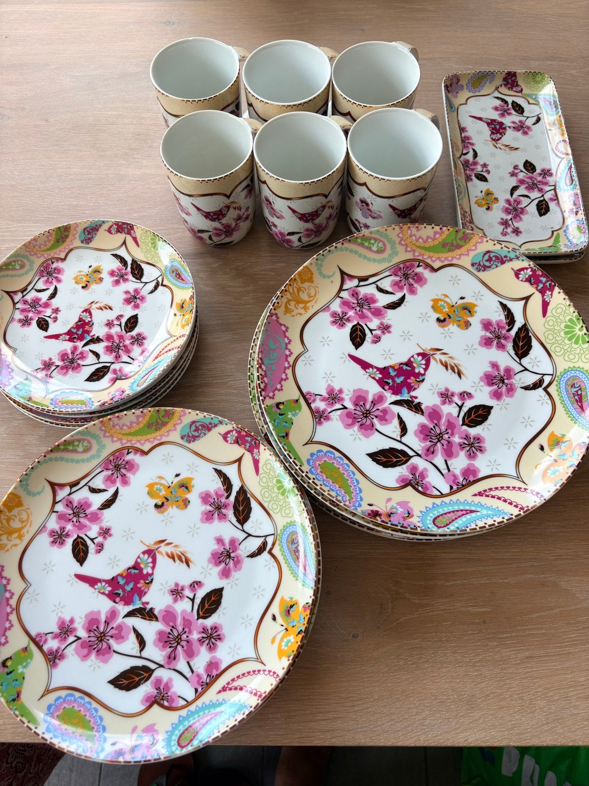 Xenos Birdy Servies - 6 persoons, Ophalen, Overige merken, Keramiek, Zo goed als nieuw