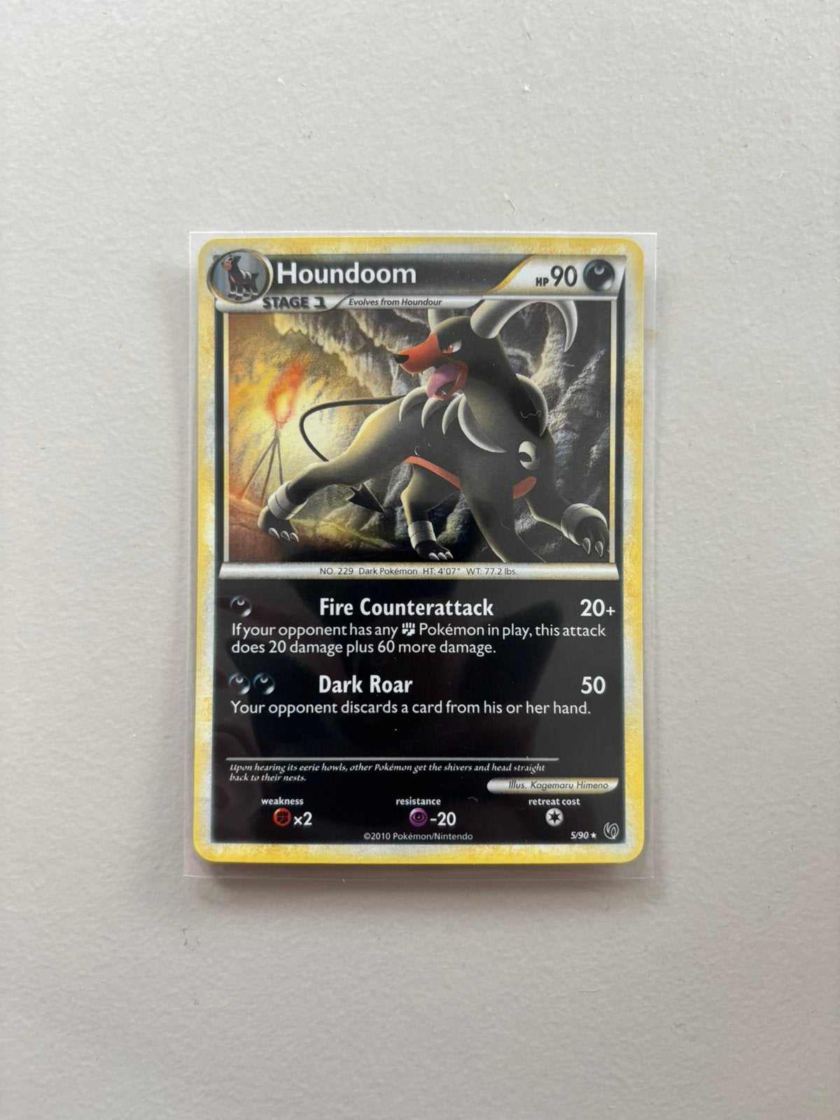 Houndoom pokemon kaart, Ophalen of Verzenden, Zo goed als nieuw