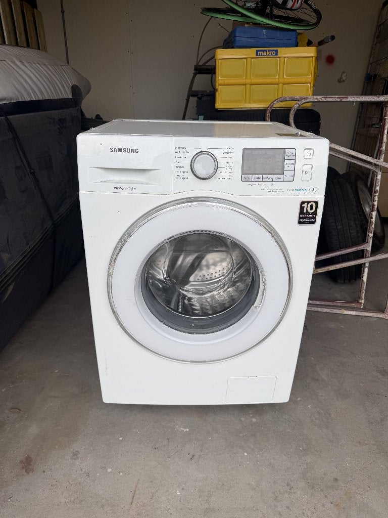 Samsung wasmachine WF80F5E6P4W, Ophalen, Gebruikt, Voorlader, Kort programma