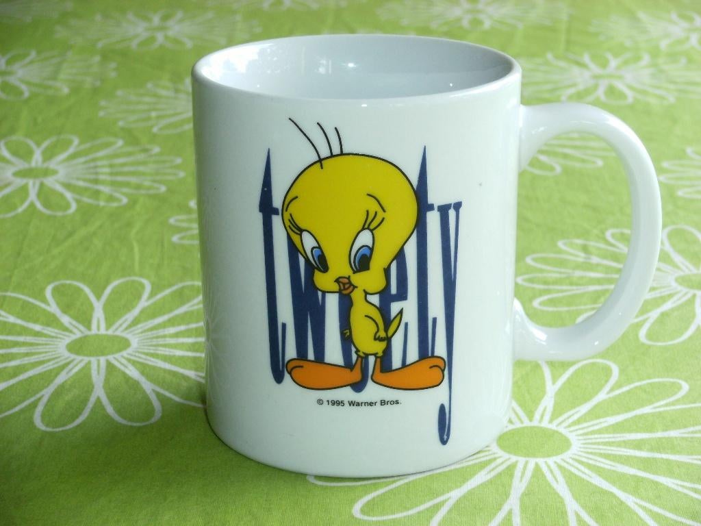 Tweety mok 1995 Warner Bros, Ophalen of Verzenden, Looney Tunes, Zo goed als nieuw, Overige typen