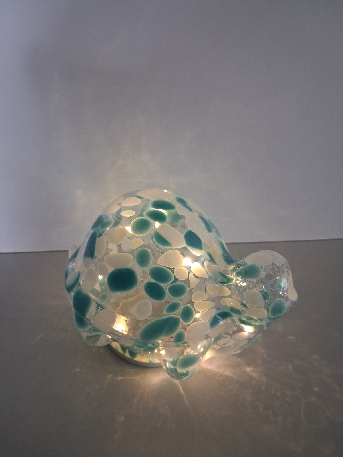 Nieuwe glazen schildpad lamp met timerfunctie H16 B15 CM, Ophalen of Verzenden, Nieuw