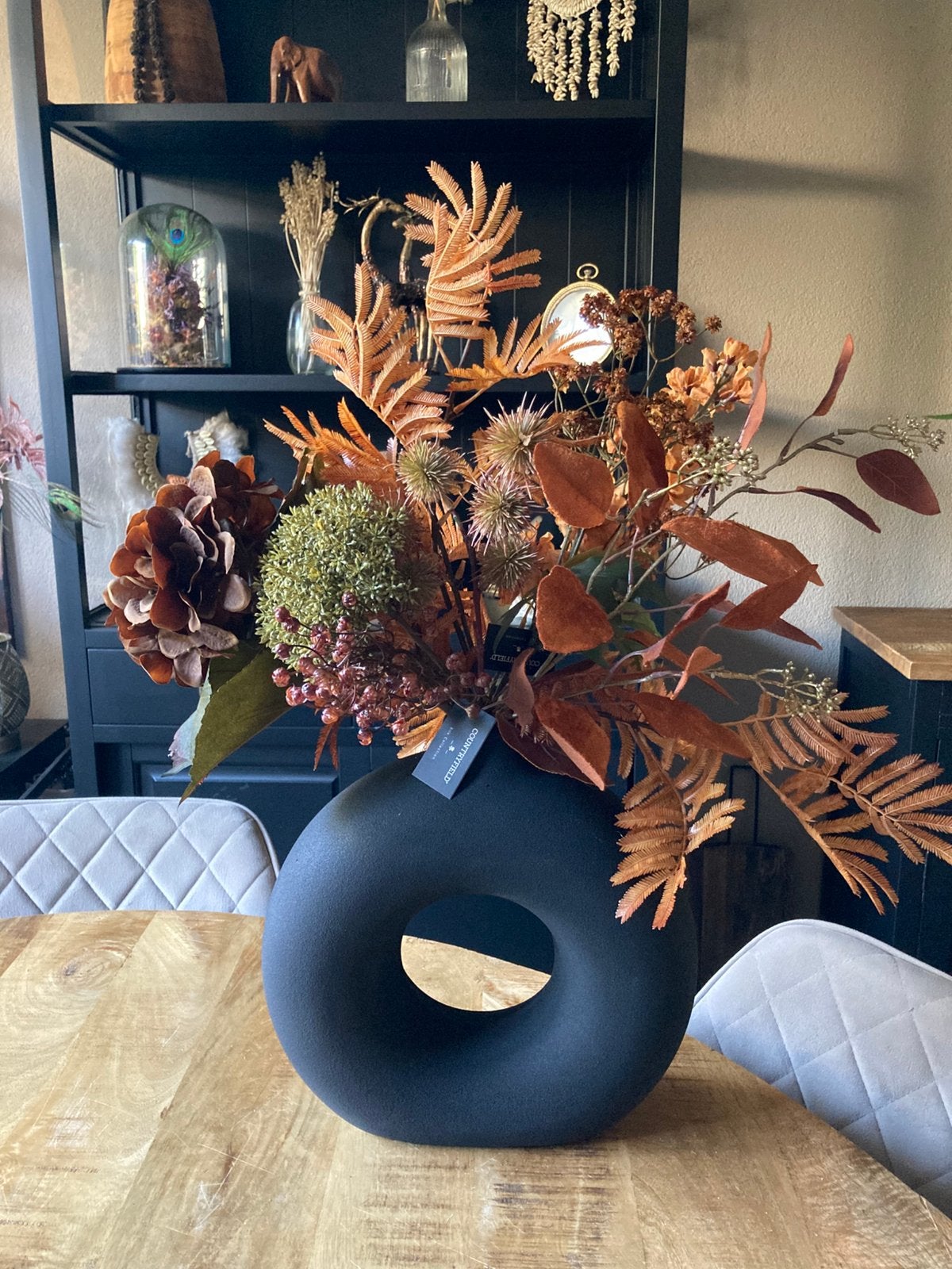 Luxe Set Zijden bloemen Najaar Compleet, Ophalen of Verzenden, Nieuw, Bloemstuk, Countryfield