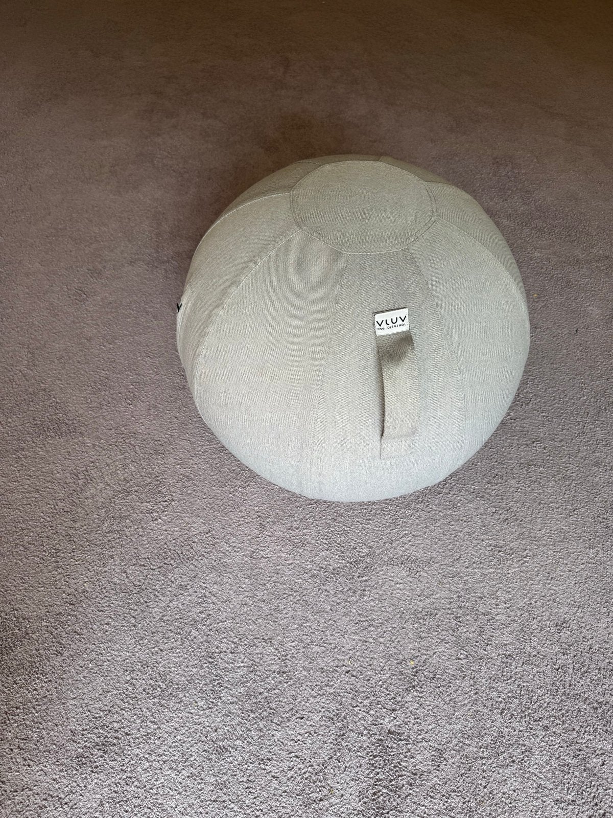 Vluv zitbal/zitzak in beige/grijs - zo goed als nieuw, Ophalen of Verzenden, Zo goed als nieuw, Beige, Zitzak