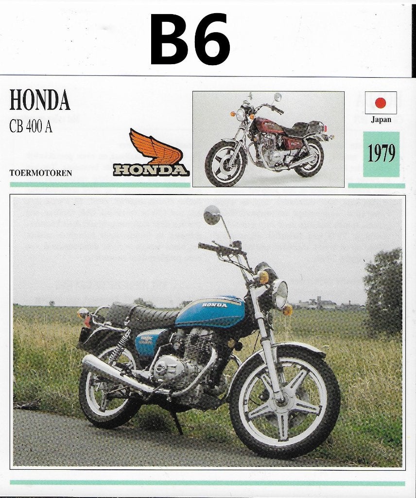 Ma1057 motorkaart honda cb 400 a ( 1979 ), Ophalen of Verzenden, Zo goed als nieuw, Auto's