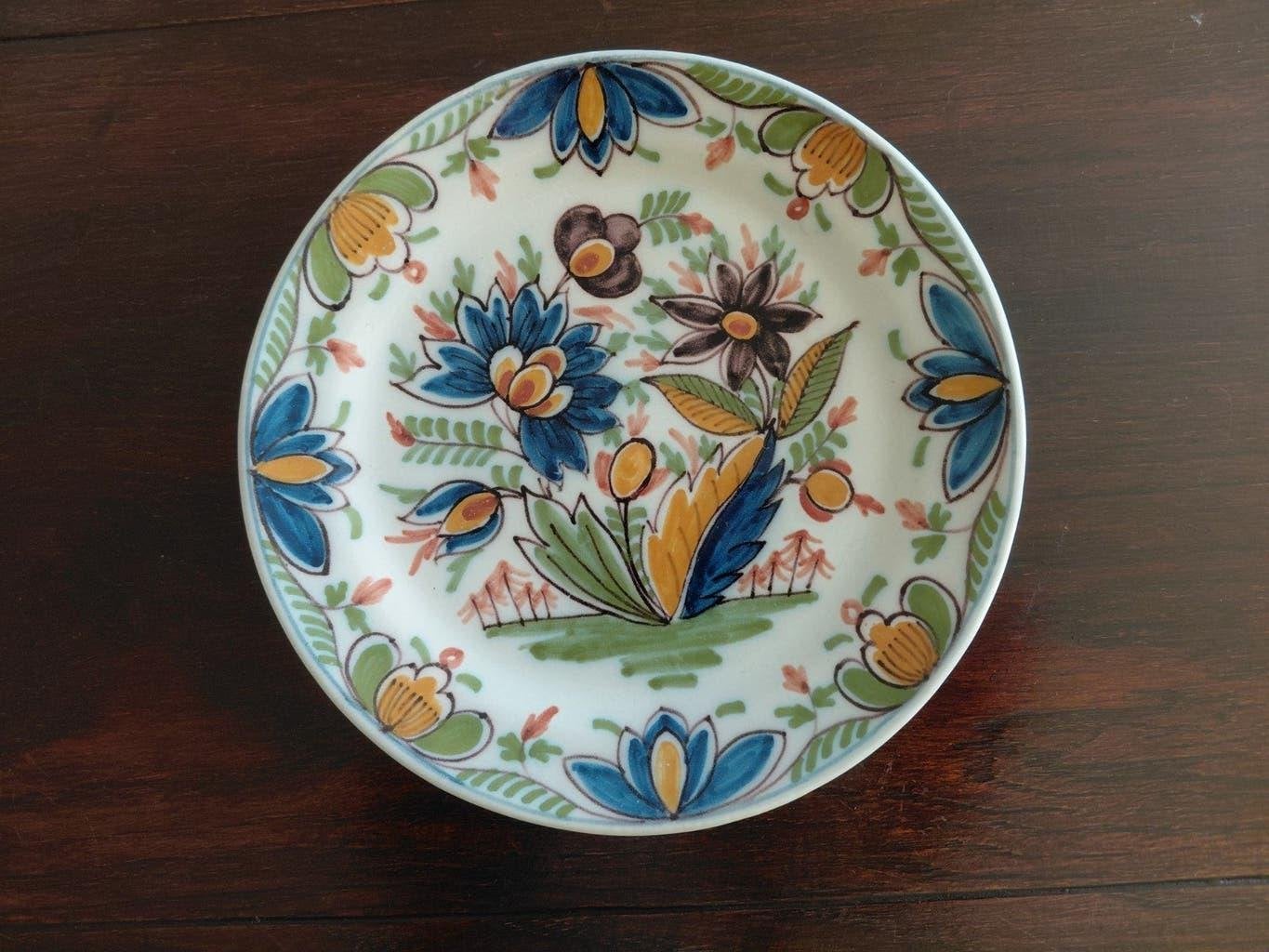 Makkum Aardewerk Bord - Handgeschilderd, 18 cm, Ophalen of Verzenden