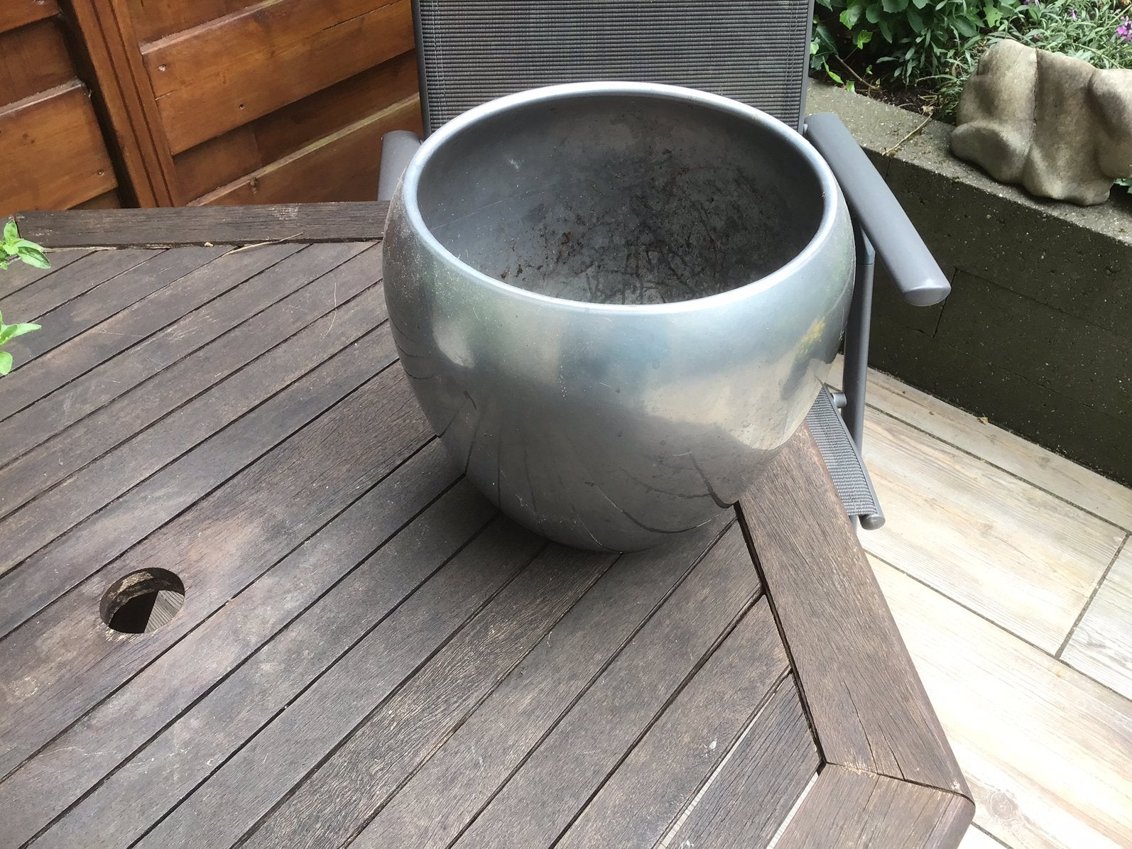 Zilveren pot, Ophalen, Rond, Zo goed als nieuw, Aardewerk