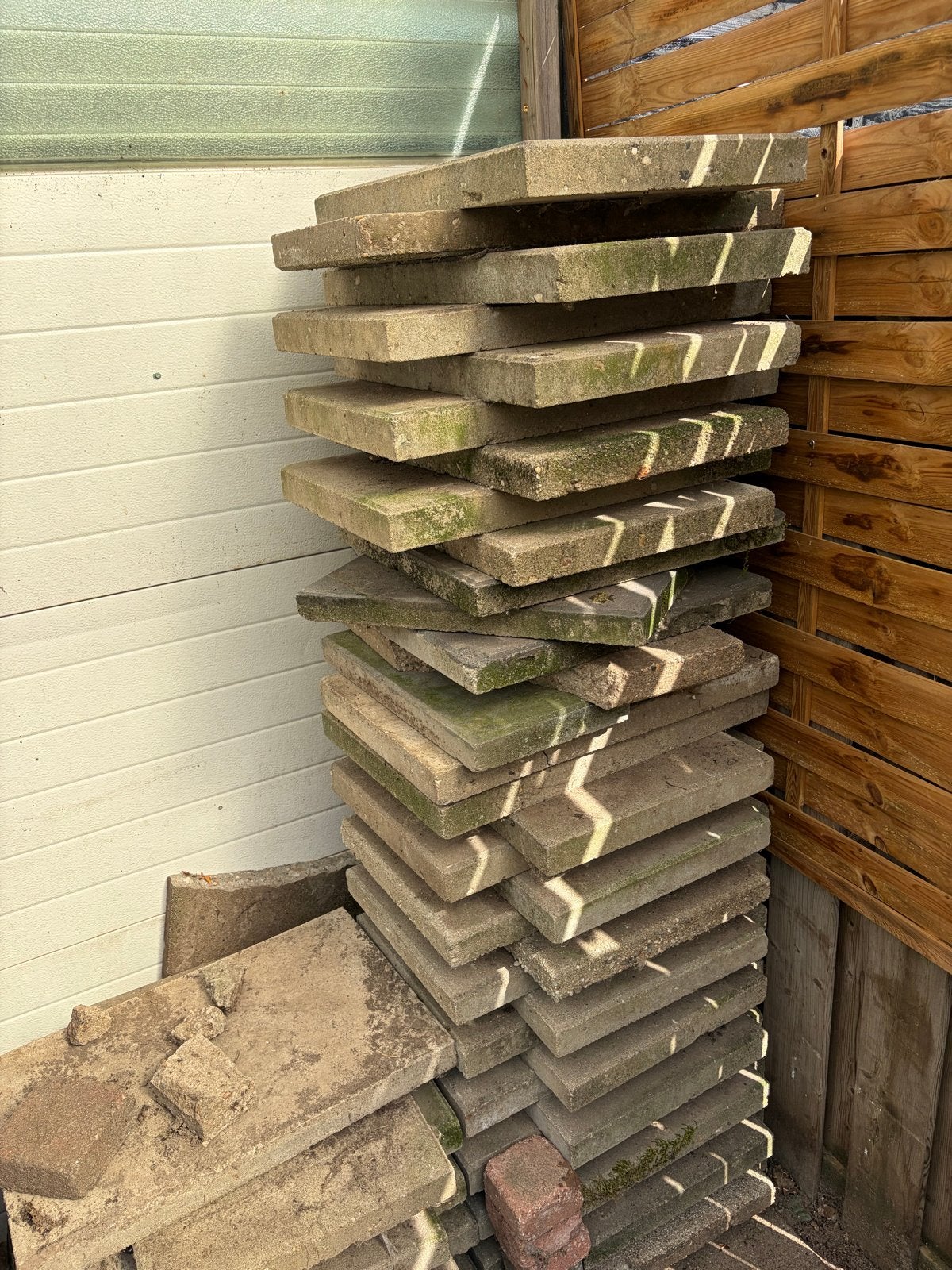 Betontegels 60/40 cm - Gebruikt, Tuin en Terras, Tegels en Klinkers, Ophalen, Gebruikt, Beton, Terrastegels
