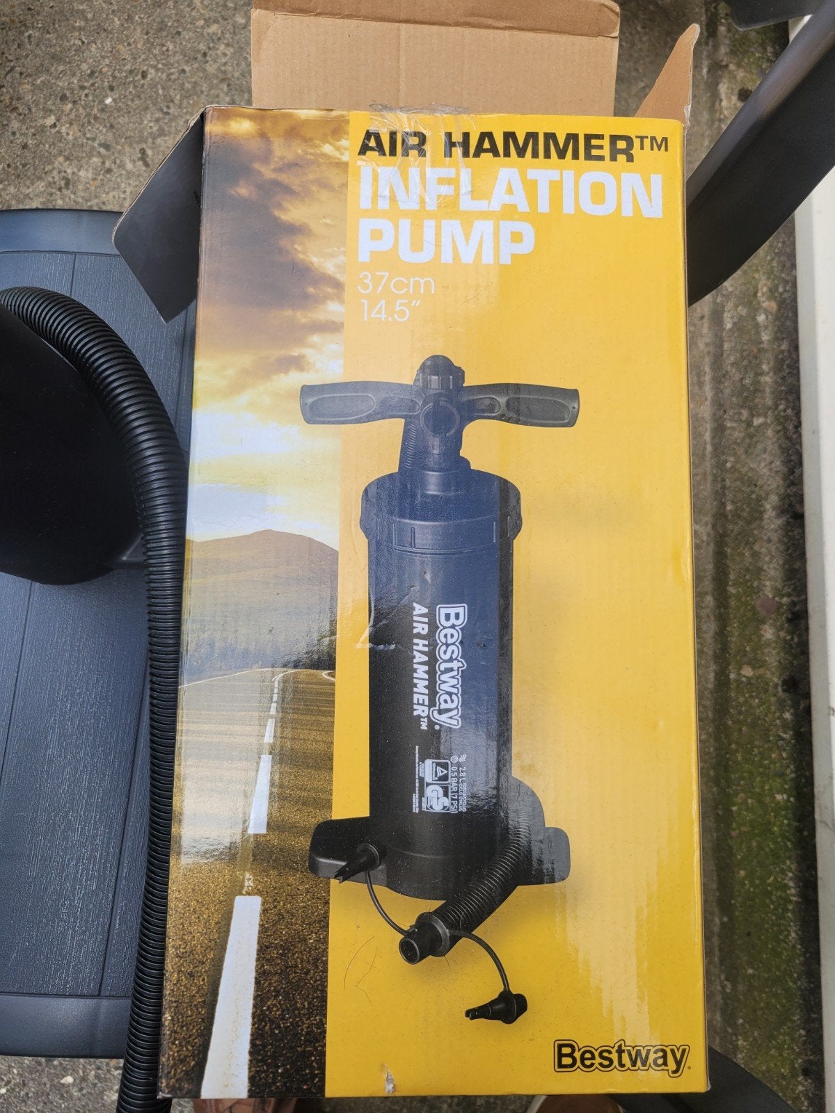 Bestway Air Hammer Opblaaspomp 37cm, Ophalen, Nieuw, Handmatig