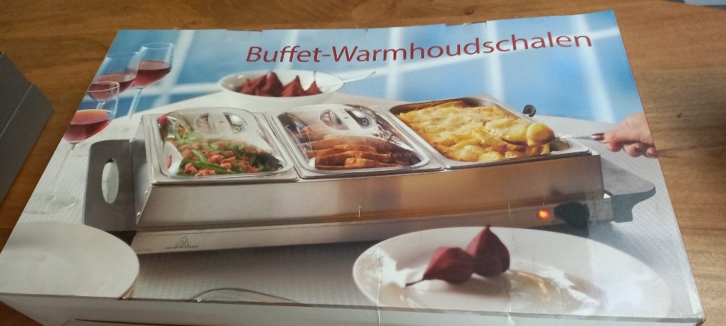 Buffet-Warmhoudschalen - nieuw in doos, Huis en Inrichting, Ophalen, Overige materialen, Nieuw, Schaal of Schalen