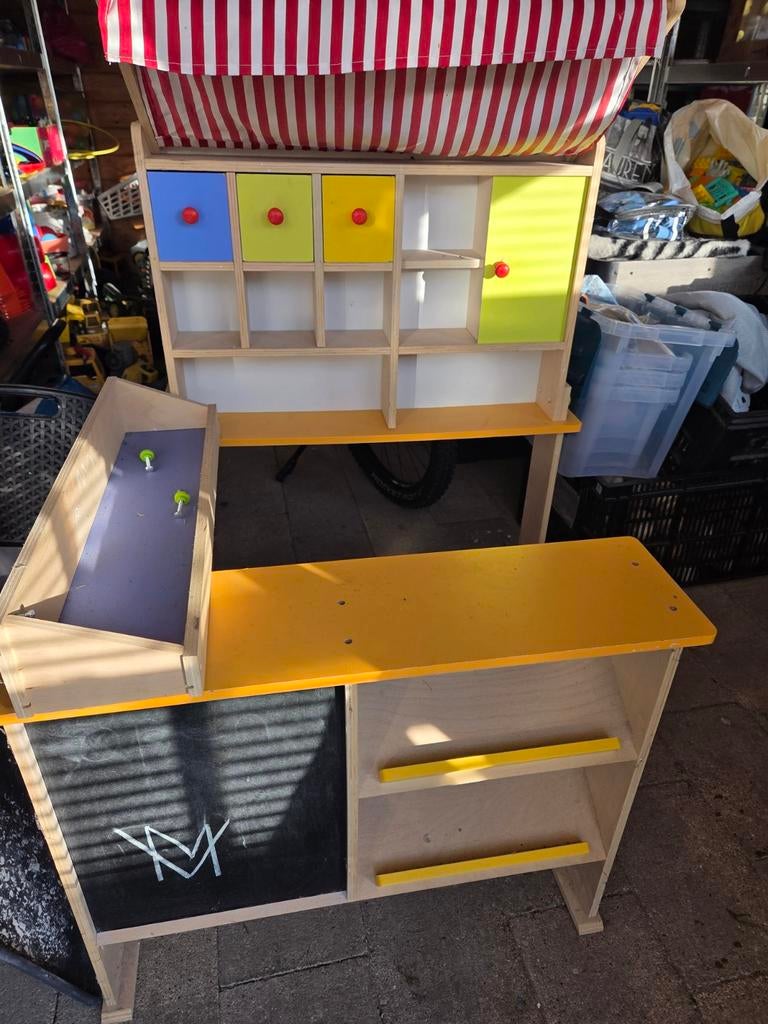 Leuk houten marktkraampje voor kinderen, Ophalen of Verzenden, Gebruikt, Jongen of Meisje