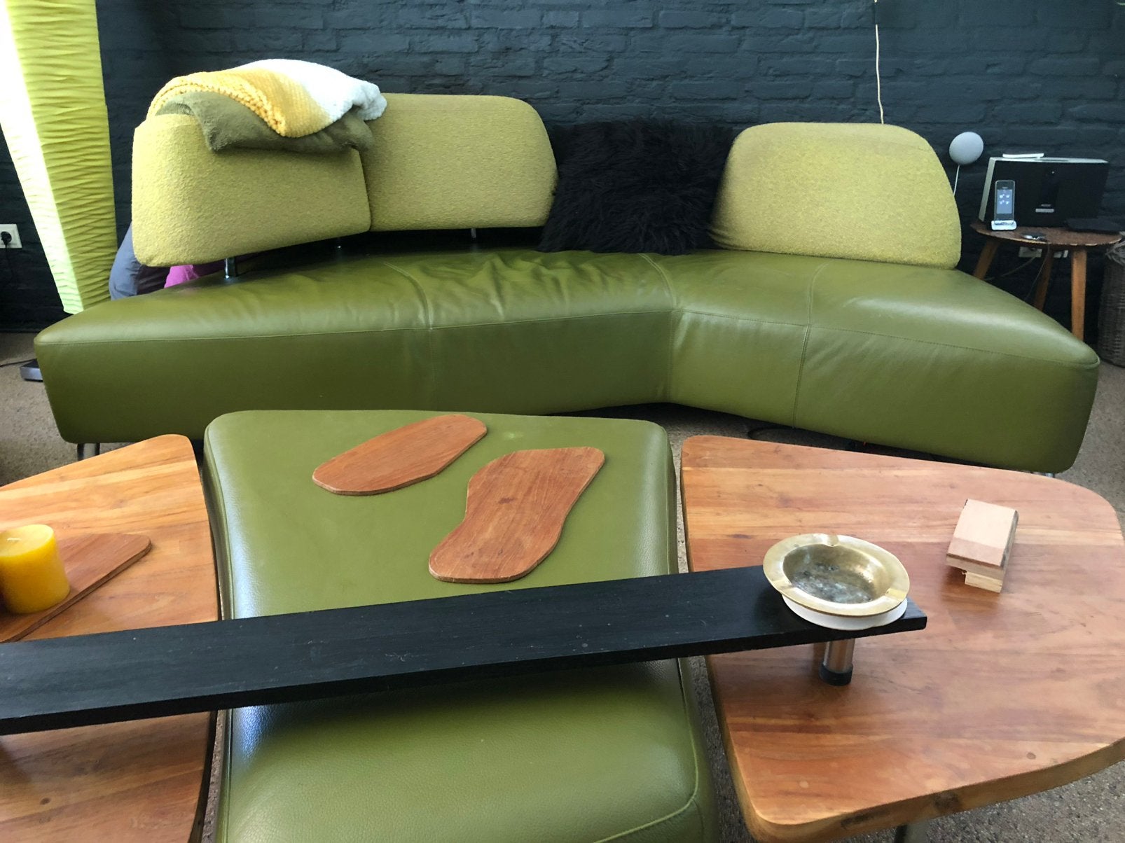 Leolux design bank, Ophalen, Tweepersoons, Zo goed als nieuw, Leer
