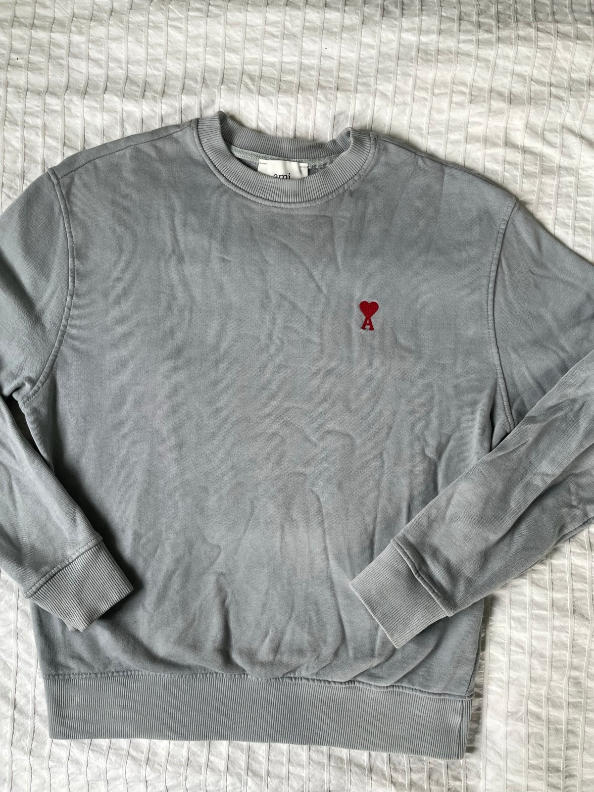 Ami Alexandre Mattiussi Sweatshirt Grijs Maat M, Ophalen of Verzenden, Zo goed als nieuw, Maat 46 (S) of kleiner, Grijs