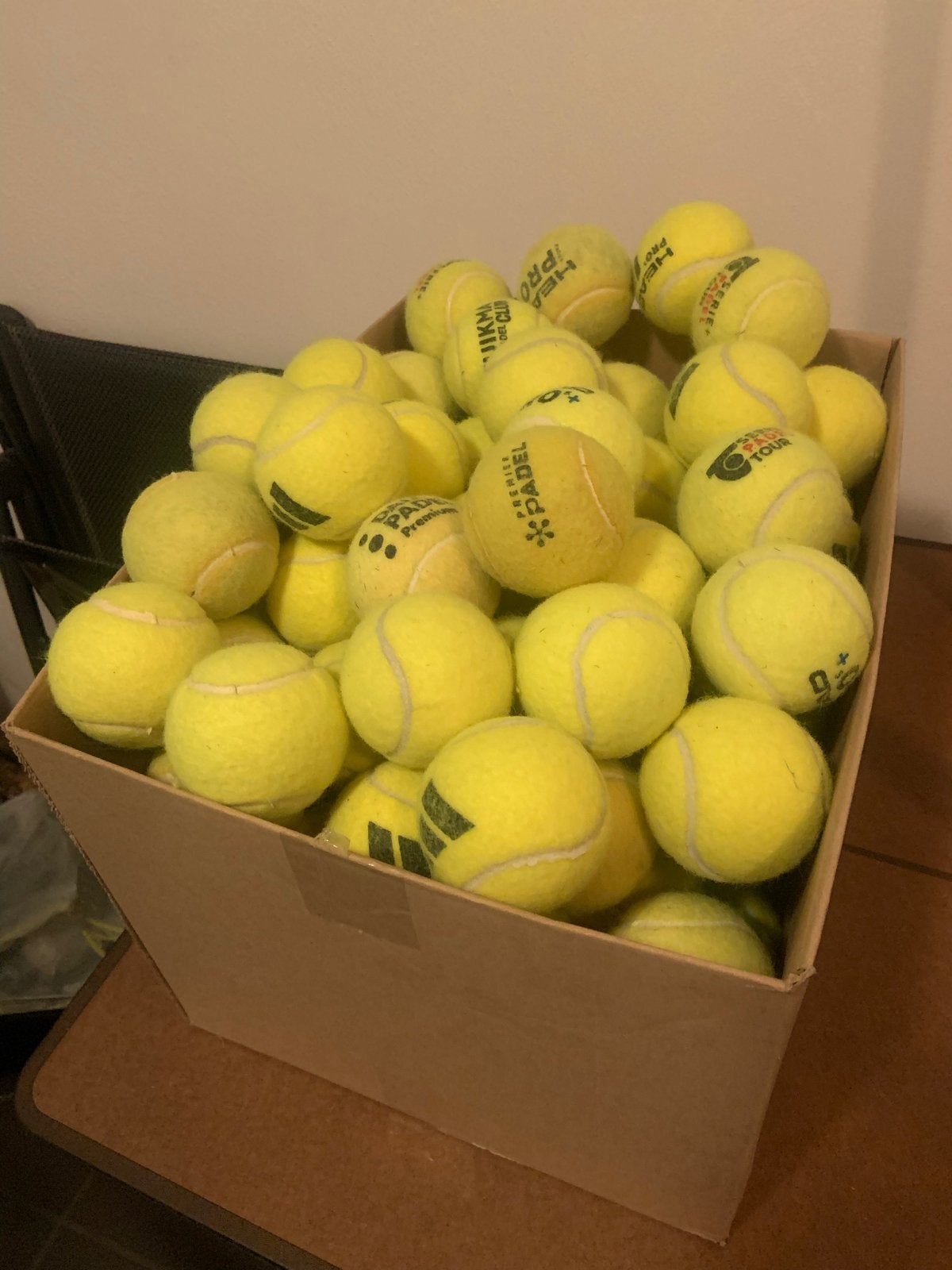 tennisballen - padelballen, Ophalen, Gebruikt
