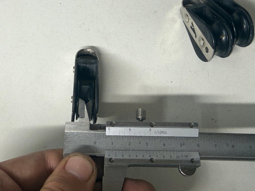 3 x Y 1 schijfs blok 27 mm tot 8 mm lijn gelagerd, Watersport en Boten, Accessoires en Onderhoud, Ophalen of Verzenden, Gebruikt
