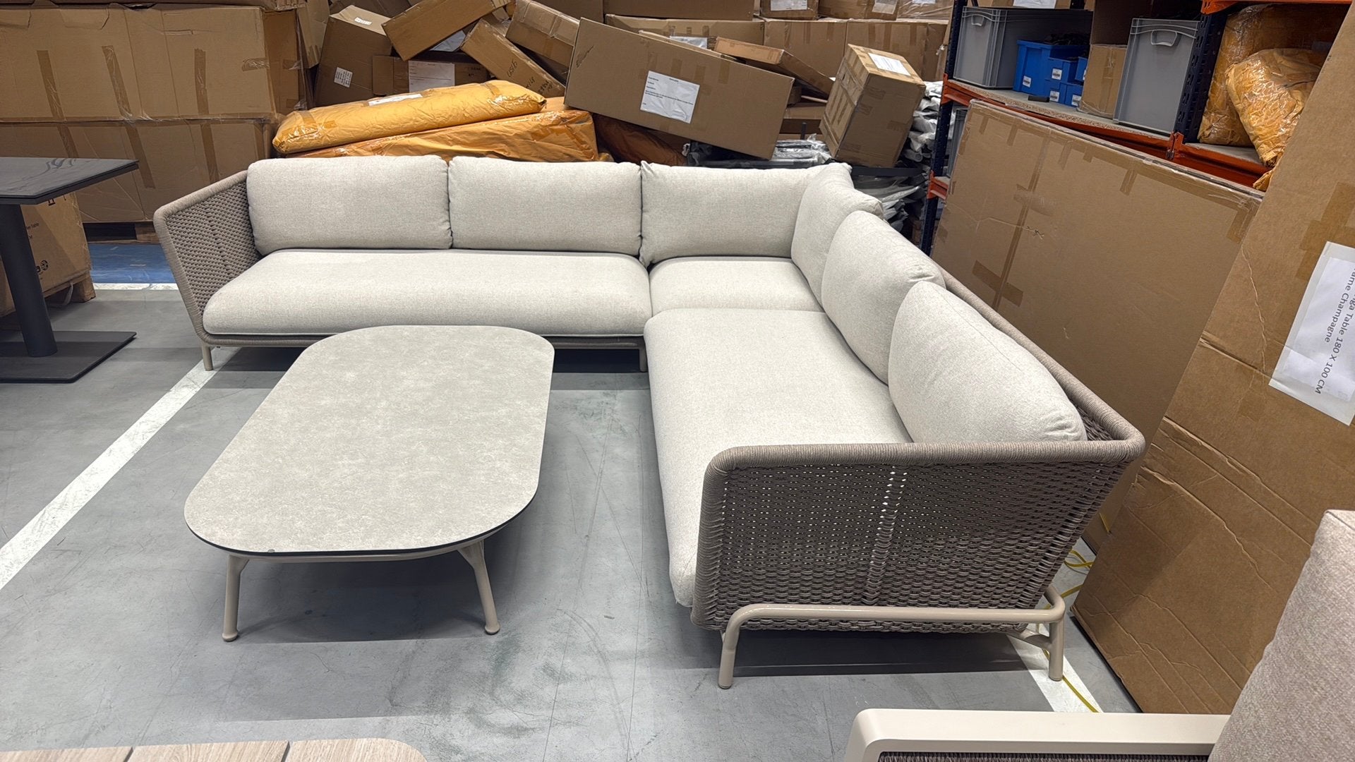 Loungeset glossy frame, Ophalen of Verzenden, Zo goed als nieuw, Aluminium