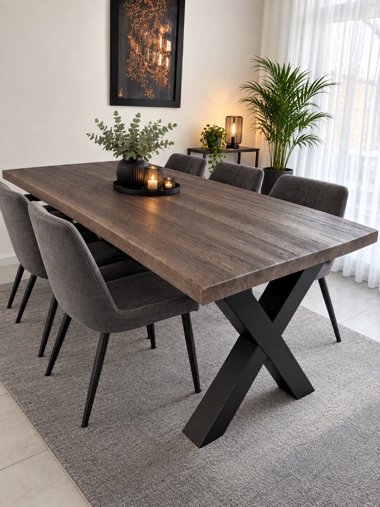 Eettafel, Huis en Inrichting, Ophalen, Eikenhout, 50 tot 100 cm, Zo goed als nieuw