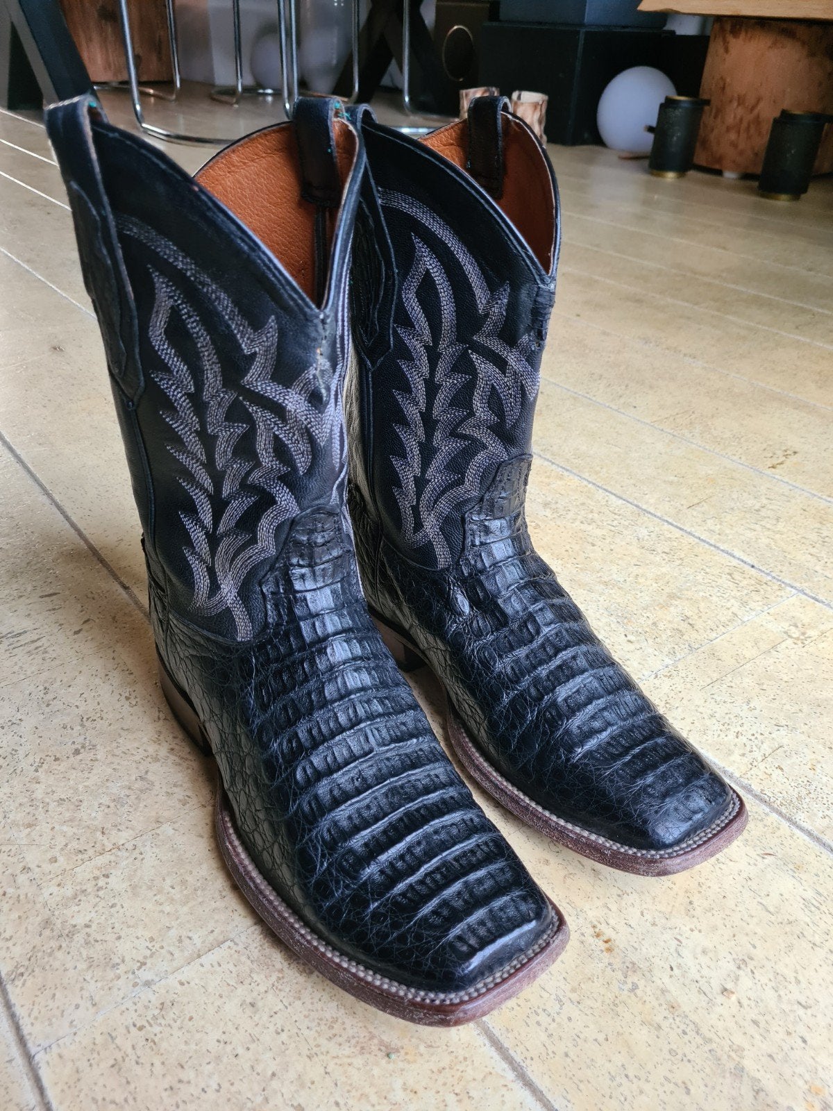 Tony Lama kaaiman boots mt 43 /44. Caiman laarzen. Cowboy, Ophalen of Verzenden, Bruin, Boots