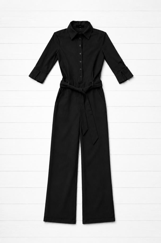 Mi Piace jumpsuit straight leg, maat: S black, Kleding | Dames, Jumpsuits, Ophalen of Verzenden, Nieuw, Maat 36 (S), Zwart
