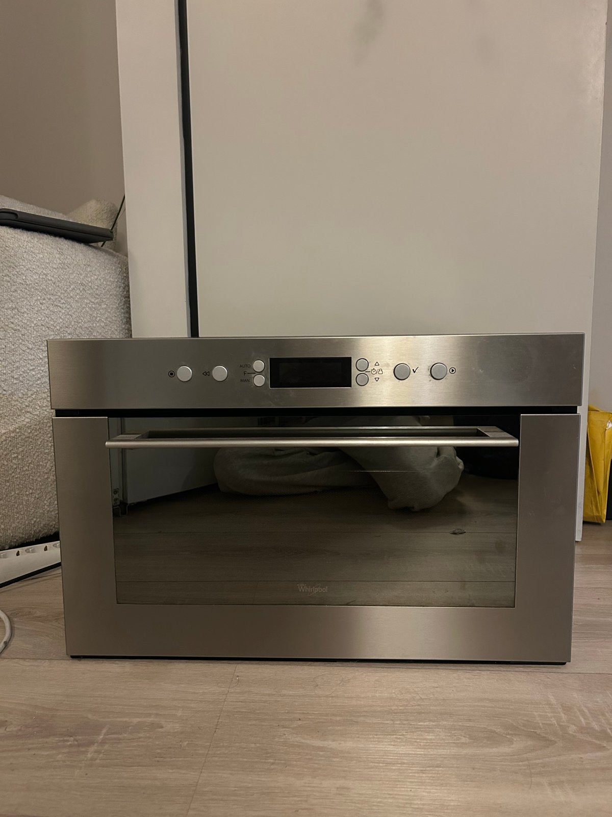 Whirlpool Inbouw Combimagnetron RVS, Witgoed en Apparatuur, Ophalen, Combimagnetron, Gebruikt, 60 cm of meer