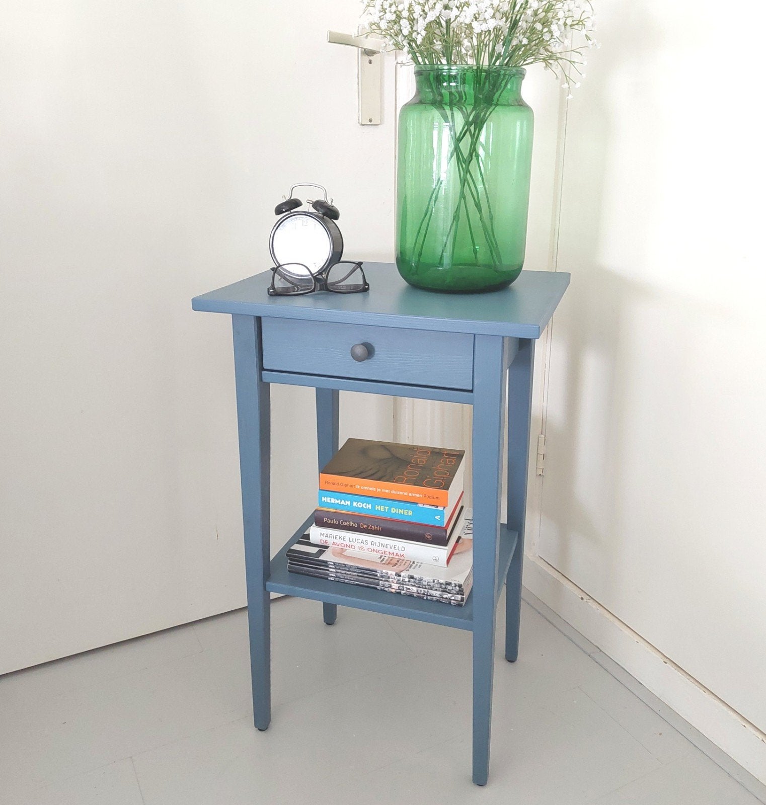 IKEA Nachtkastje HEMNES Blauw Kastje Tafeltje Bijzettafel, Ophalen