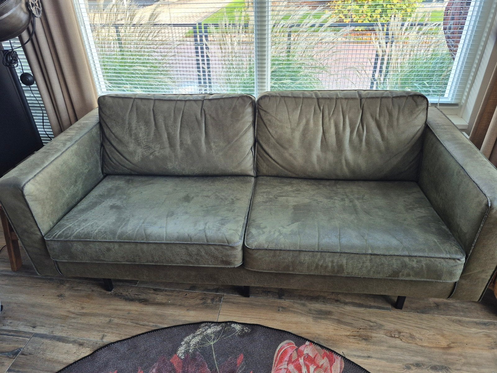 Comfortabele 2-zitsbank van Woood, Ophalen, Gebruikt, 150 tot 200 cm, Stof