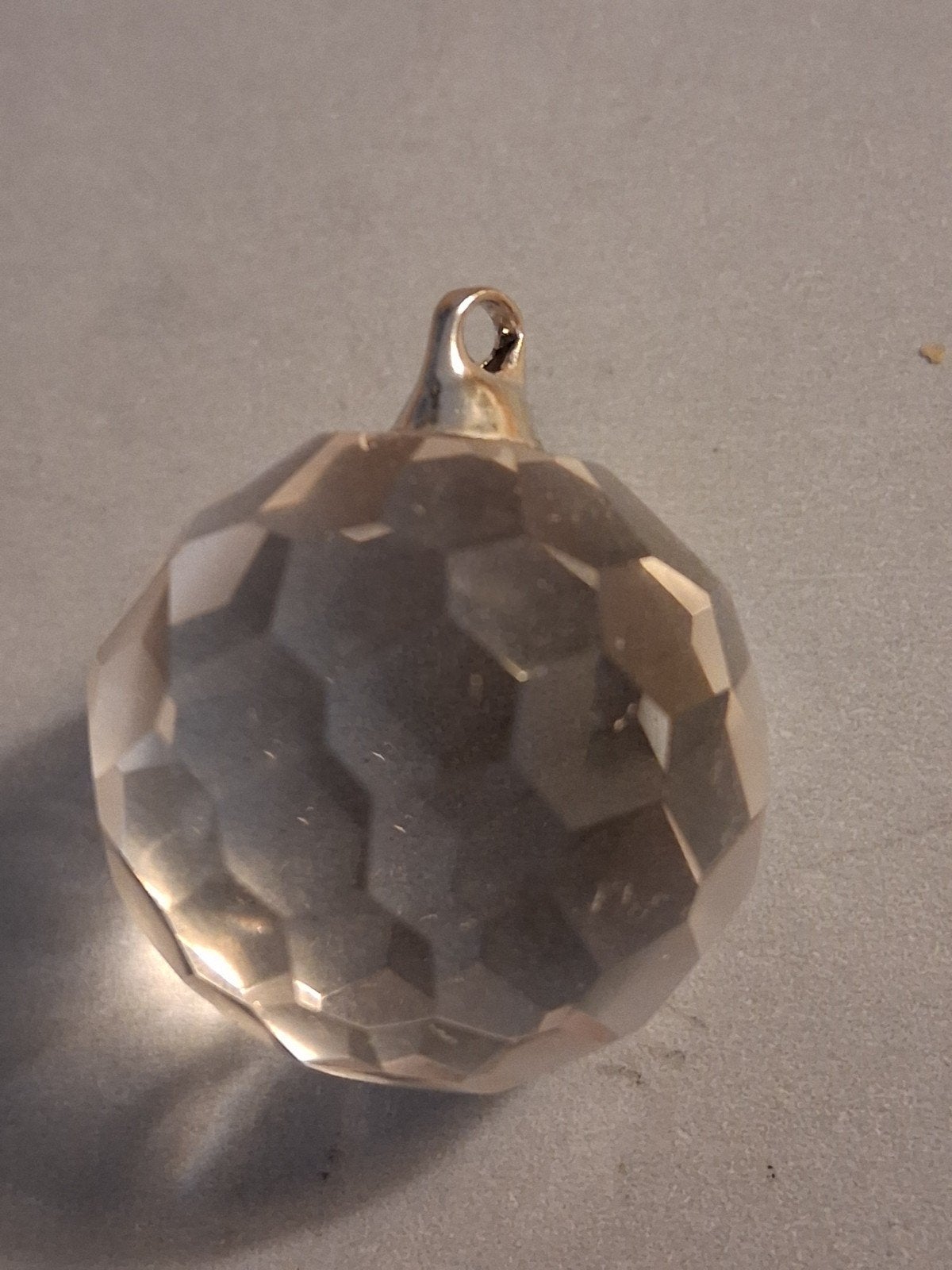 Bergkristal hanger -- afmeting 25 mm, Verzenden, Overige kleuren, Steen of Mineraal