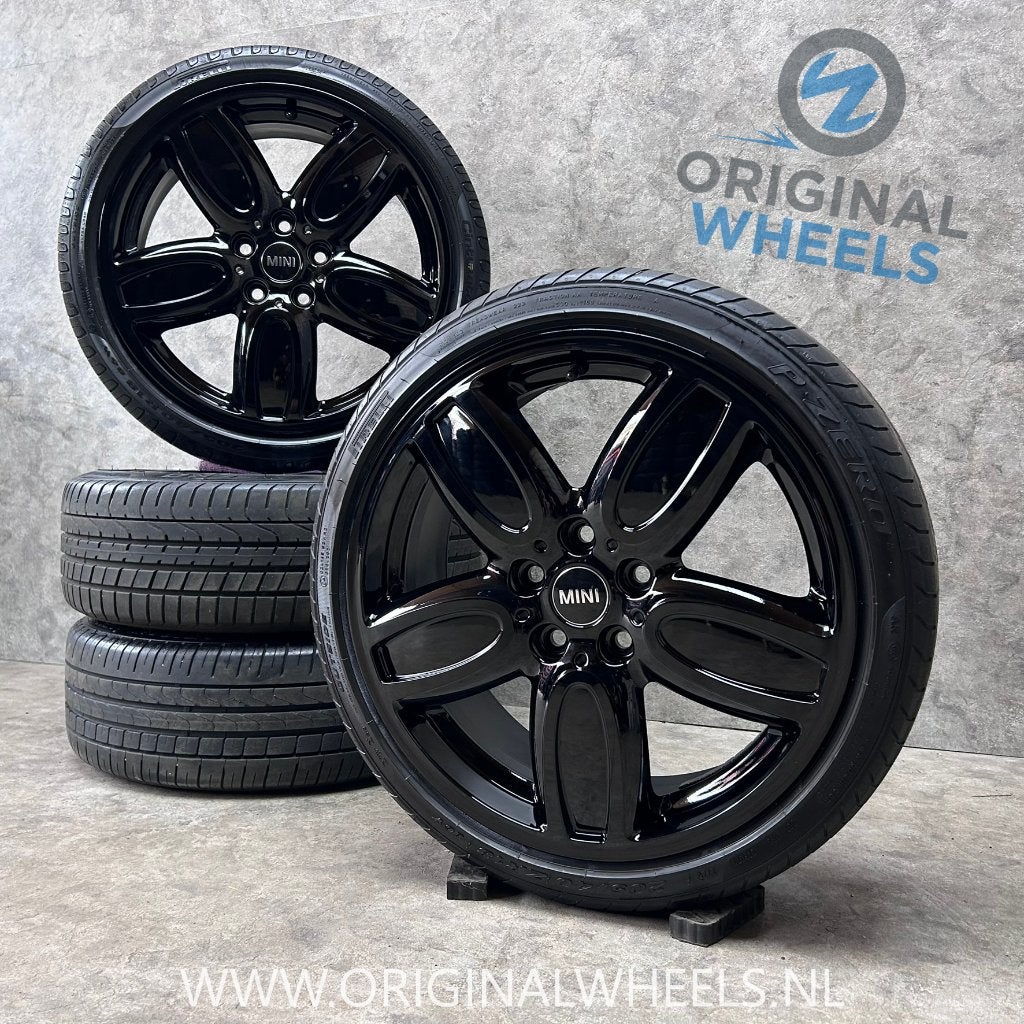 18 inch originele Cup Spoke velgen + zomerbanden Mini, Auto-onderdelen, 18 inch, Gebruikt, Banden en Velgen, Mini