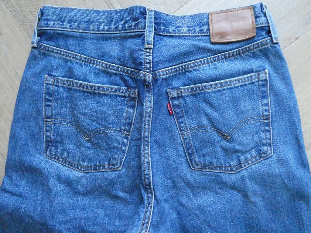 Levi 501 spijkerbroek, knoopsluiting, 100 % katoen , 28-30, Zo goed als nieuw, W28 - W29 (confectie 36), Levi's, Verzenden