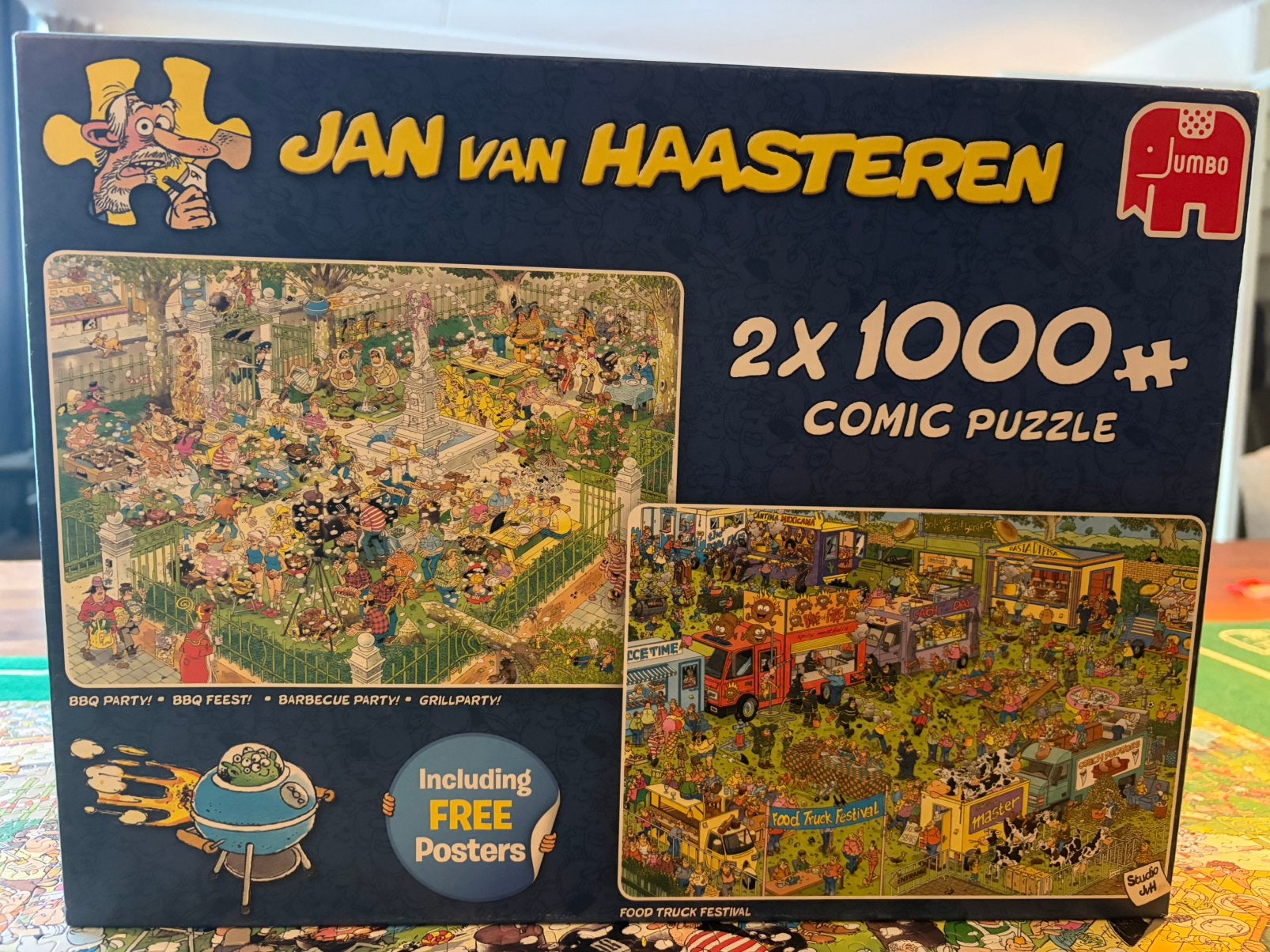 Jan van haasteren 2x1000 Food truck festival en BBQ party, Ophalen, 500 t/m 1500 stukjes, Zo goed als nieuw