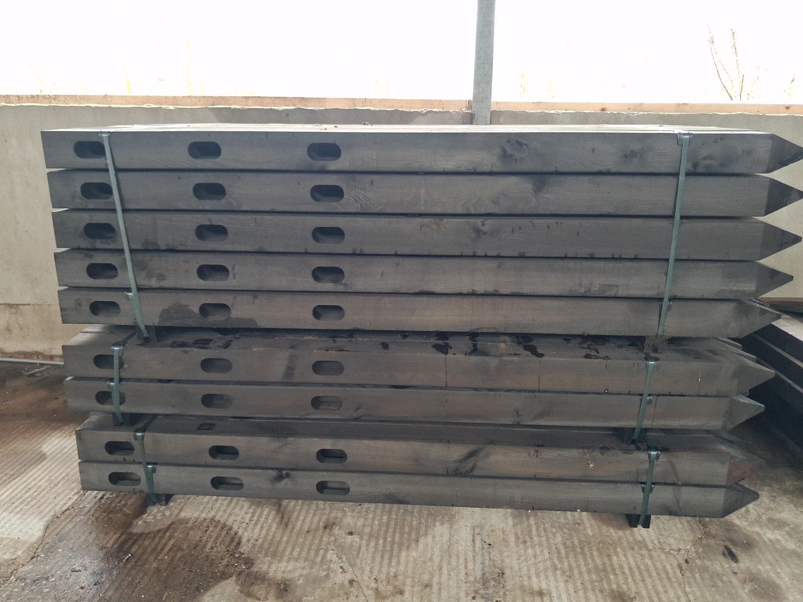 Doorsteek omheining hout, paardenbak, balken, palen, Dura2, Ophalen, Nieuw, Hout, Overige typen