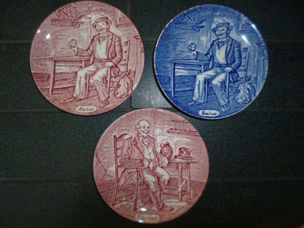 3 x petit four oude ambachten Enoch Wedgewood 2 x rood 1 x b, Ophalen of Verzenden