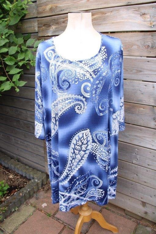 Tuniek blauw/ wit Twister mt 4(50/52) A-lijn Vaste prijs, Kleding | Dames, Blauw, Maat 46/48 (XL) of groter, Ophalen of Verzenden