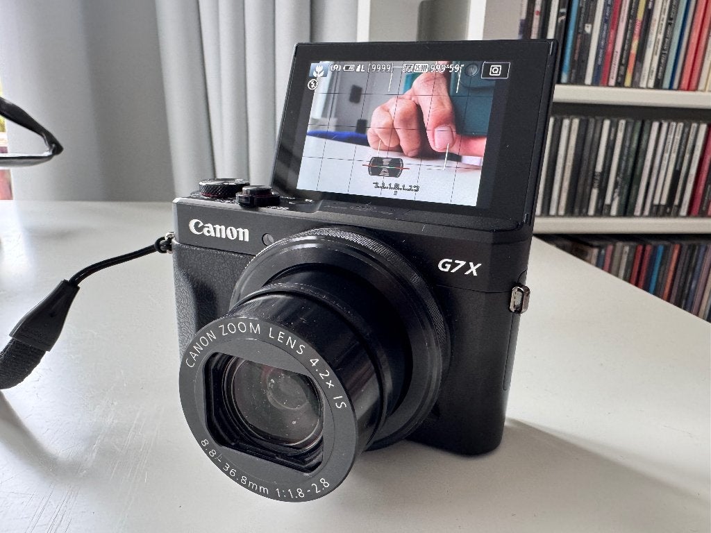 Canon Powershot G7X Mark II, Ophalen, Screenprotector, Canon, Zo goed als nieuw