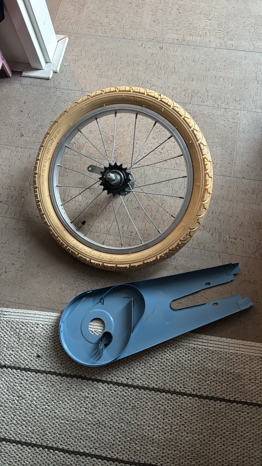 Veloretti Maxi Kinderfiets Wiel & Kettingkast Havana Blue, Fietsen en Brommers, Fietsonderdelen, Wiel, Gebruikt, Kinderfiets, Staal