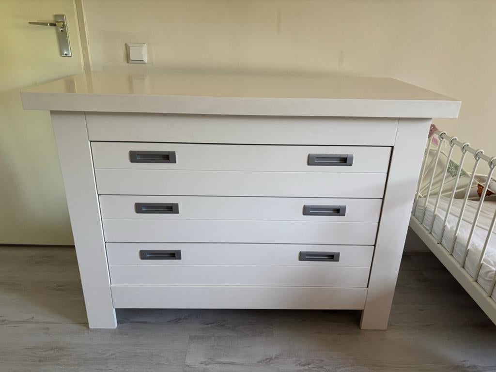 Interbaby Dallas Commode met 3 Lades - Wit, Ophalen, Gebruikt, 50 tot 70 cm, 100 cm of meer