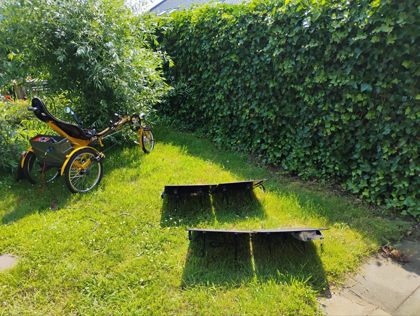 Electrische ligfiets, trike, zonenergie. USVA zelf aangepast, Ophalen, Overige merken