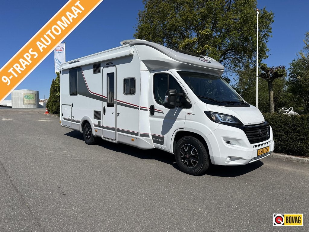 LMC Element T 748 9 Spd 160 PK Zeer mooi, Caravans en Kamperen, Campers, Automaat, Ringverwarming, Fiat, Airbags