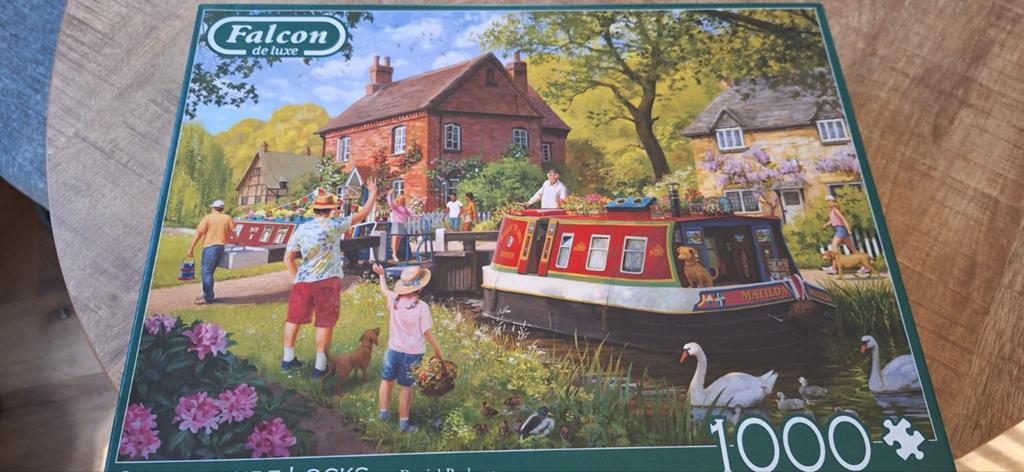 Falcon de Luxe Legpuzzel 1000 stukjes - Kanaalscène, Ophalen, 500 t/m 1500 stukjes, Zo goed als nieuw, Legpuzzel