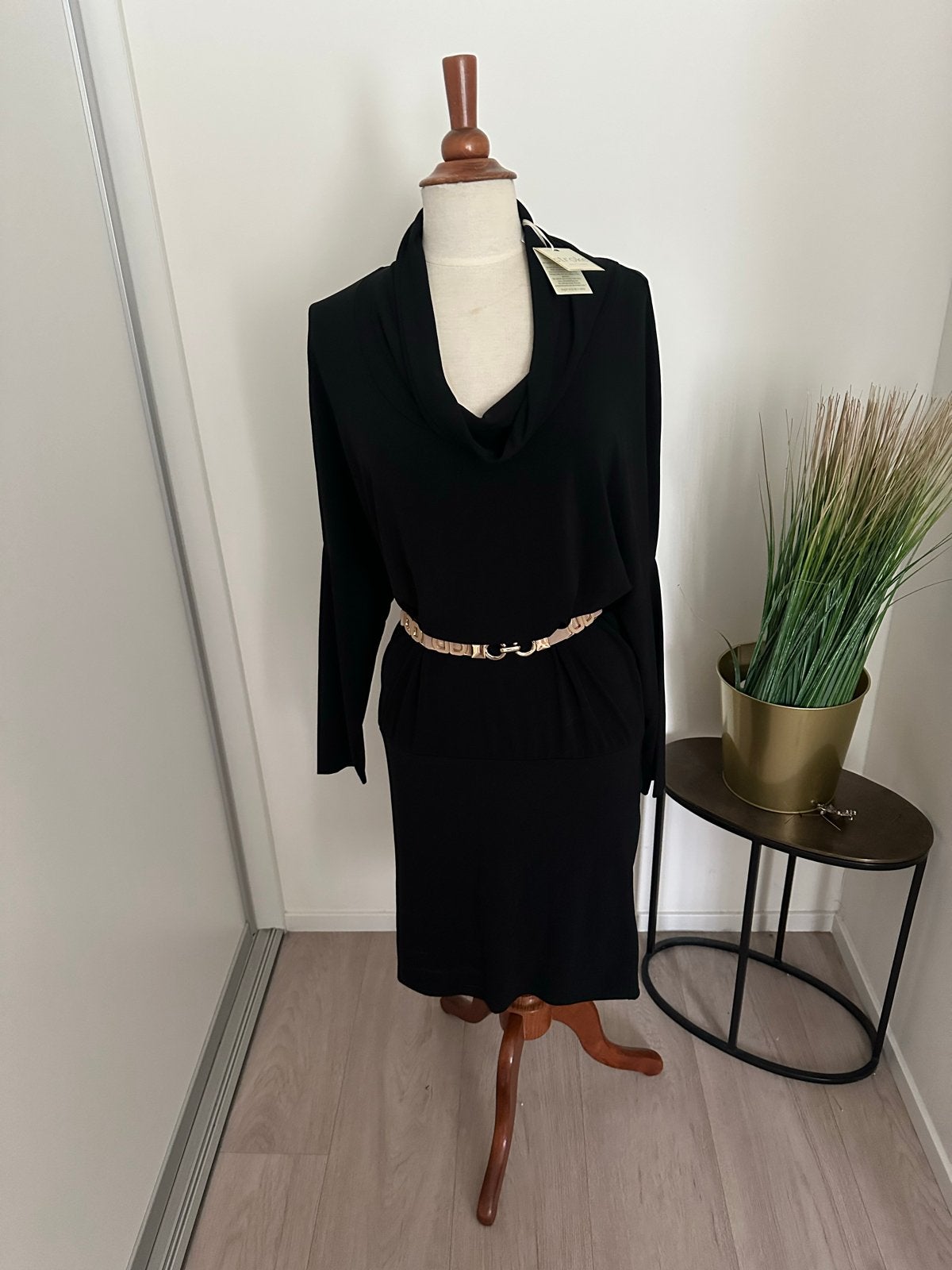 Zwarte jurk travelstof XXL - Stroke by Berry Tielens, Kleding | Dames, Jurken, Zwart, Maat 46/48 (XL) of groter, Nieuw, Ophalen of Verzenden