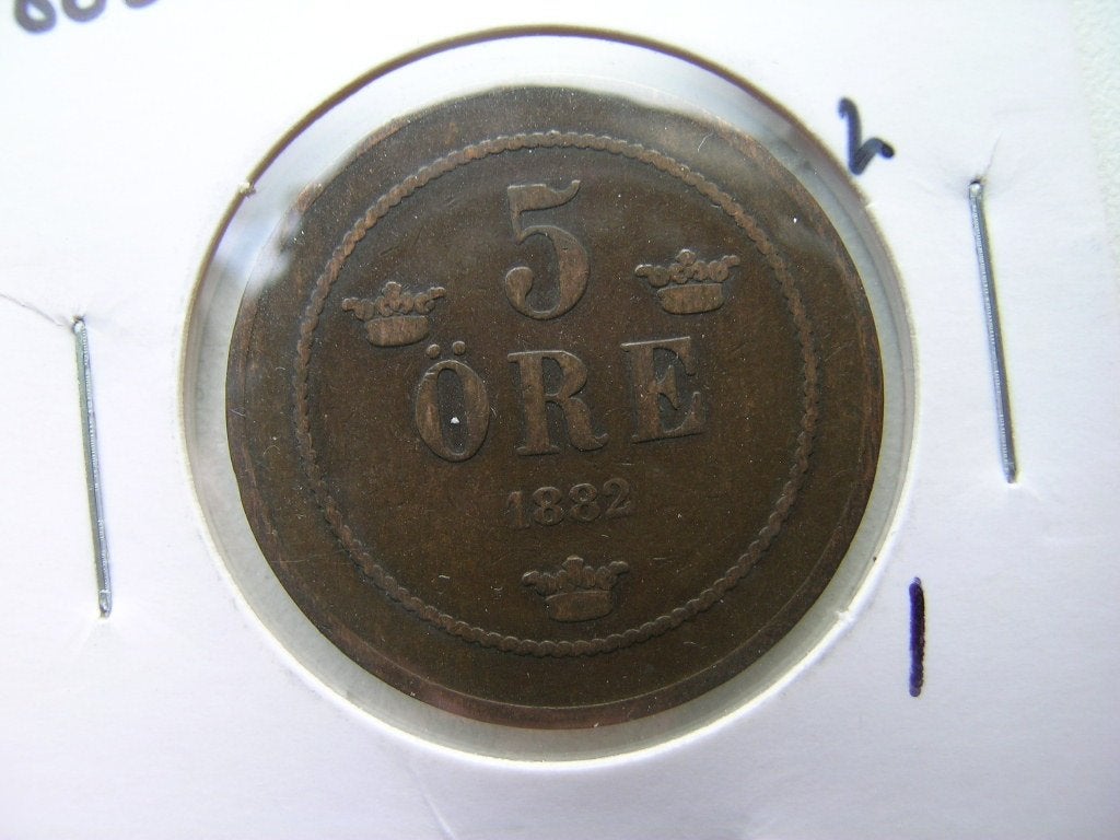 5 Ore 1882 Zweden, Postzegels en Munten, Ophalen of Verzenden, Overige landen, Losse munt