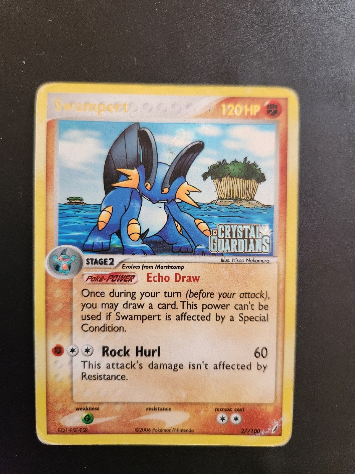Pokémon Kaart Swampert 27/100 – EX Crystal Guardians (2006), Ophalen of Verzenden